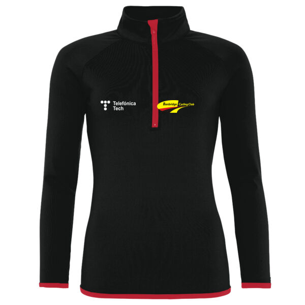 Female Branded Zip Neck Top Thumbnail